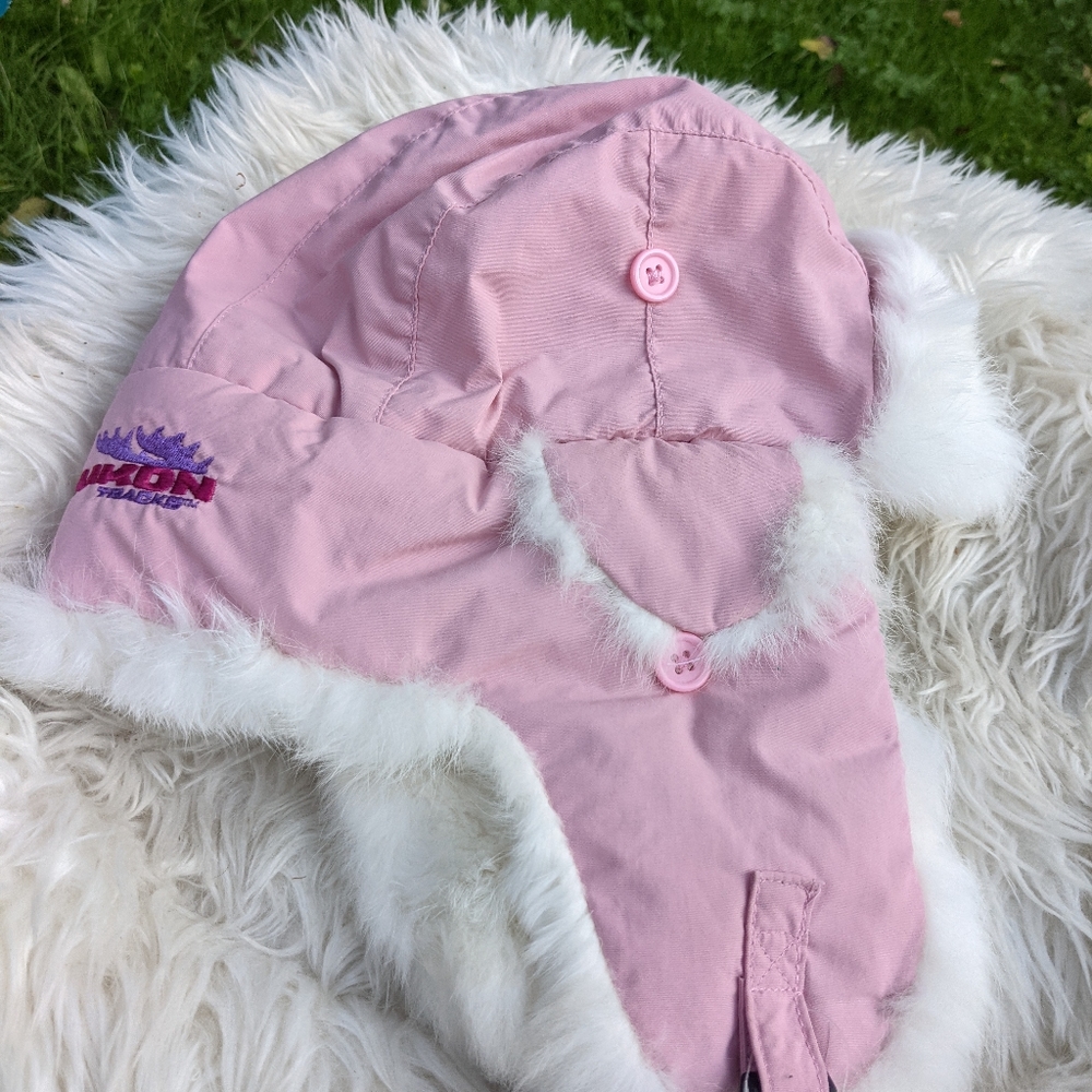 Women's Yukon Tracks Pink Rabbit Fur Hat Size Small